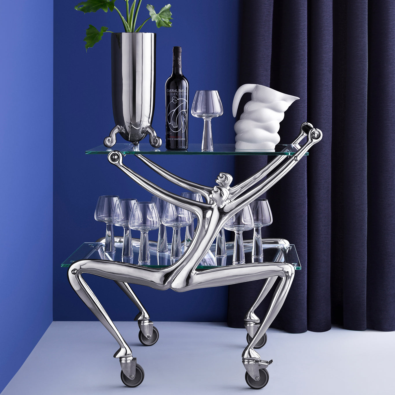 Carrol Boyes - Drinks Cart with Glass - Man